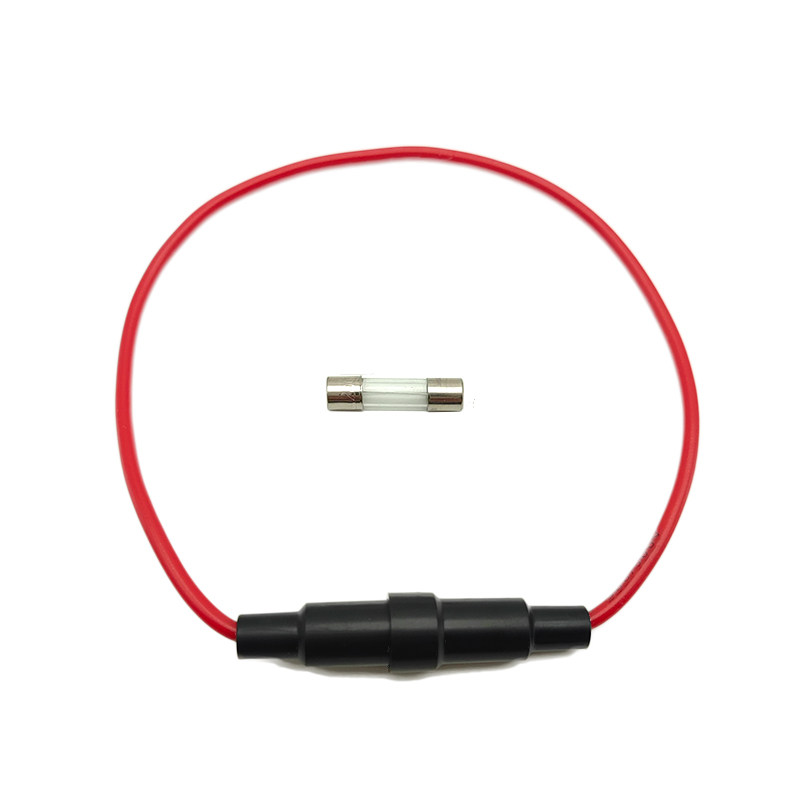 5*20mm 保险丝座带线 保险管座 保险丝套管国标0.75粗线ABS壳1条