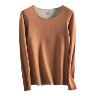 猫人无痕保暖内衣女羊绒蚕丝内搭秋衣秋裤套装秋冬季加绒羽绒打底