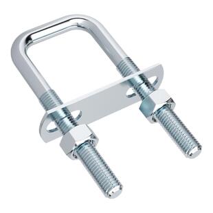 镀锌方型U型管卡直角螺栓螺丝卡扣抱箍加长固定连接件方形M6M8M10