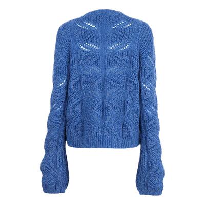 麻花气质复古马海毛外套头慵懒风