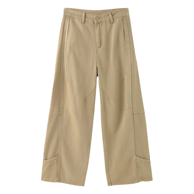 弯刀阔腿牛仔裤女早春穿搭2026新