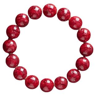 万山朱砂晶体通透光手串臻品男护身本命年属马女情侣款手链礼物