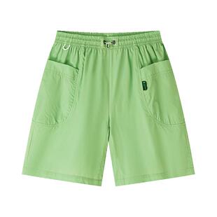 SUNNYWHITEGreen喜光童装儿童短裤五分裤夏季男女大童运动速干裤