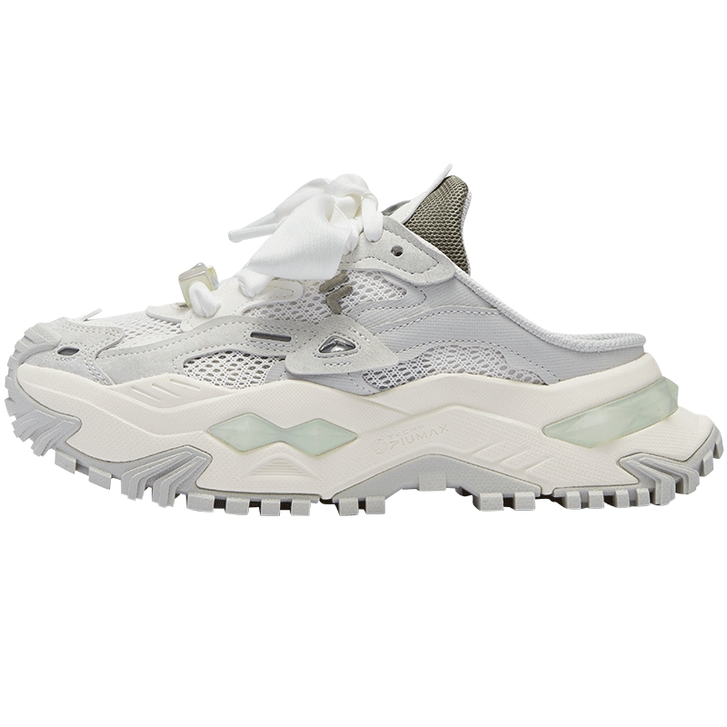 FILA FUSION斐乐潮牌女鞋硬糖穆勒厚底老爹鞋2024夏季新款休闲鞋