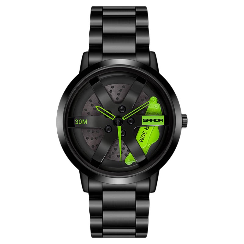 三达新款石英表男士休闲个性镂空