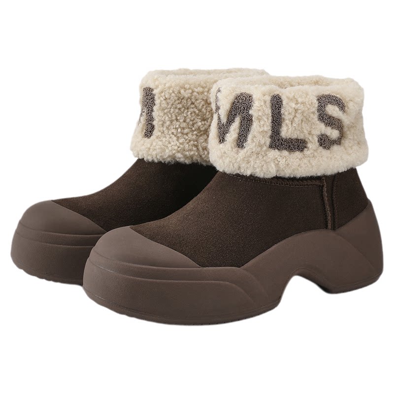 millies妙丽女鞋加绒保暖棉鞋