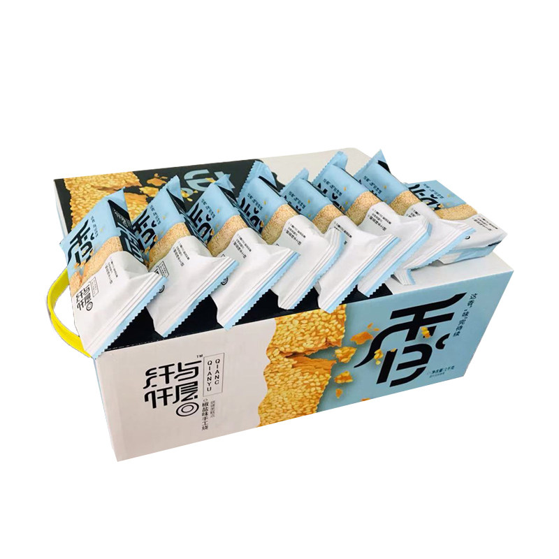 苏琪纤与仟层脆饼芝麻早餐点心