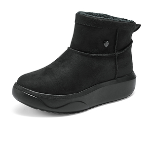 斯凯奇冬女鞋加绒保暖短靴厚底缓震百搭舒适中帮雪地靴棉鞋休闲靴
