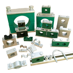 双孔固定支架管夹船用液压管卡尼龙不锈钢重型铝合金塑料油管管夹