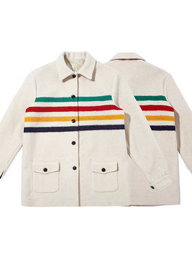 特价不退换TRIPPY 复刻1950s经典拼色条纹 美式复古 羊毛外套