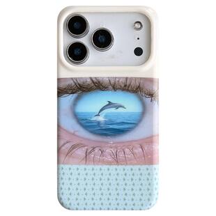由里公园ins小众时髦夏日蓝眼睛海豚拼接17适用17pro苹果17ProMax手机壳iPhone16全包14新款16Promax保护套女