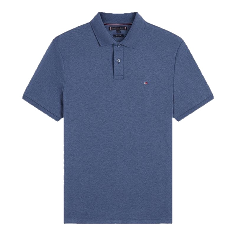 Tommy男装纯棉双面布短袖POLO衫