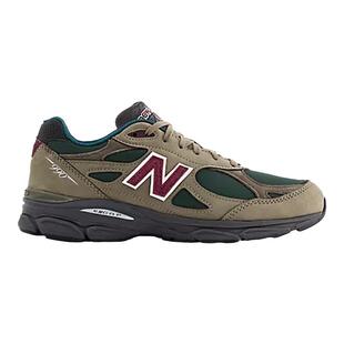 代购 New Balance 990v3 防滑耐磨低帮跑步鞋 绿棕色美产 M990GP3