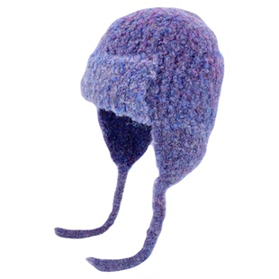 甜美可爱飞行帽女秋冬加厚保暖防寒护耳毛线帽子复古显脸小雷锋帽