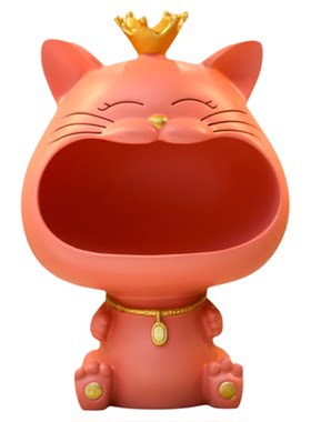 大嘴猫收纳装饰摆件鞋柜放钥匙