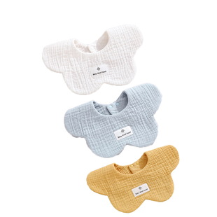 口水巾婴儿围嘴a类纯棉纱布新生男孩女宝高颜值小月龄防吐奶加大