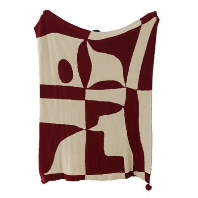 秋冬红色毛毯新年装饰毯子披肩