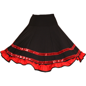 新款广场舞蹈服装大摆裙女成人拉丁舞交谊舞蹈亮片裙跳舞大码裙子