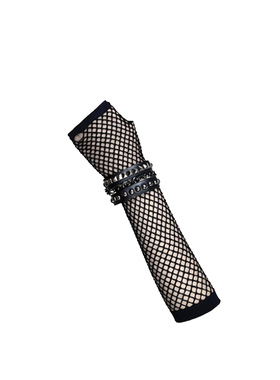 哥特链条铆钉腕带手环渔网长袖套