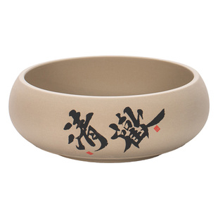 粗陶茶洗大号家用茶道特大笔洗缸水盂水洗茶杯盆陶瓷功夫茶具配件