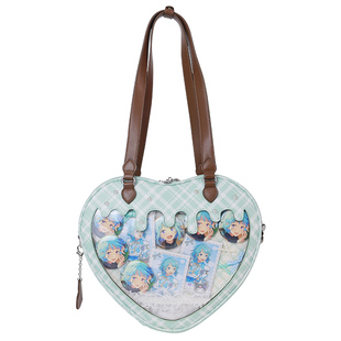 香蕉家原创设计心痛了莓爱心痛ins日系软妹马卡美少女龙斜挎包