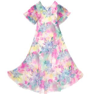 连衣裙夏季2025碎花雪纺长款大摆去海边裙子度假宽松大码长裙仙女