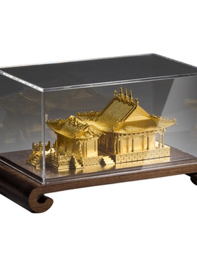 铜师傅中式龙五爷财神庙摆件