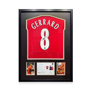 杰拉德 ｜亲笔签名 2005欧冠利物浦队球衣【含EM证书】体育收藏