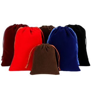 绒布袋珠宝首饰袋印章收纳袋抽绳束口袋拉绳小布袋文玩布袋子定制