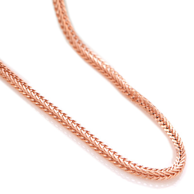 纯银短款镀18k玫瑰金万能链