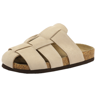 UBZ 罗马勃肯凉拖鞋女外穿2026年夏季新款包头复古厚底软木猪笼鞋