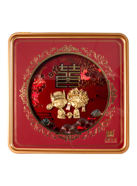 金陵金箔剪金画送结婚新人礼物
