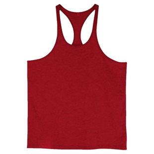 Slim racerback men's suspender vest纯色细带工字男士吊带背心