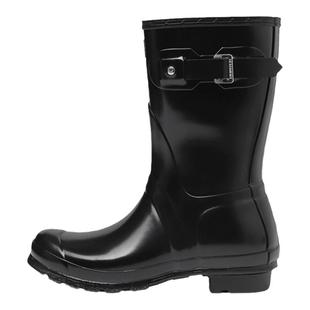 HUNTER新款户外雨靴女鞋经典惠灵顿亮面防水靴子防滑中筒靴女靴
