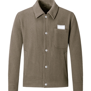 七匹狼官方正品翻领夹克高档男装秋冬休闲保暖品质干部羊毛呢外套