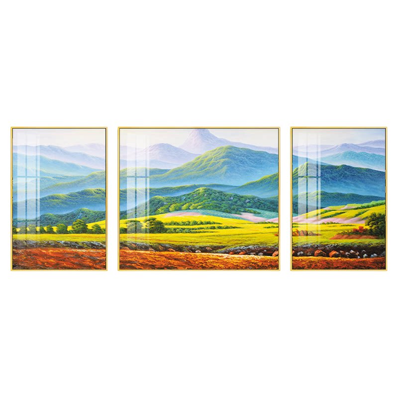 现代招财巨人山背景墙装饰画