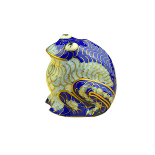 七八十年代景泰蓝老货动物猫头鹰书桌摆件铜胎掐丝珐琅收藏礼品