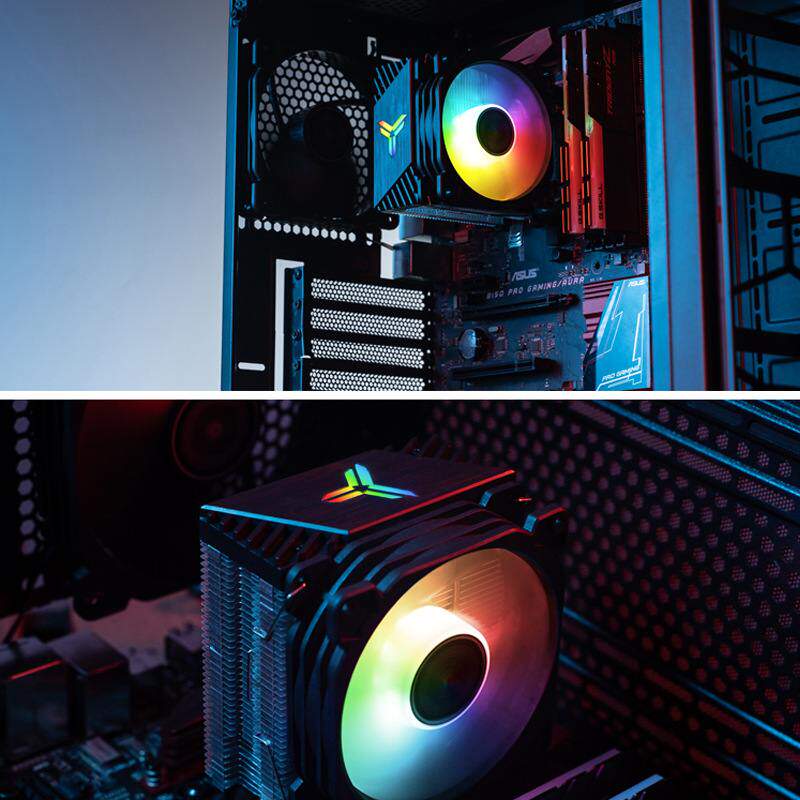 乔思伯FR925 argb台式机箱cpu散热器风扇9cm温控pwm9厘米90mm