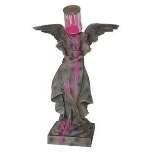 Banksy油漆桶天使雕塑家居装饰潮流树脂摆件班克西涂鸦ins作品集