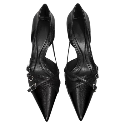 2025新款细跟显瘦百搭通勤尖头鞋