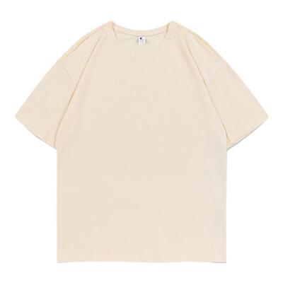 短袖正肩常规纯色精梳棉t恤女
