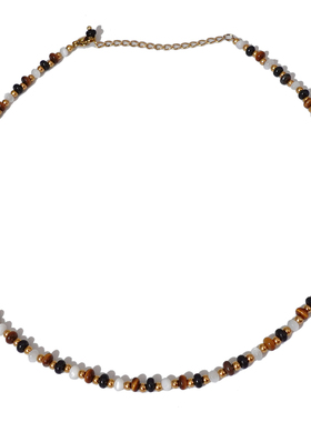 XMR新中式天然虎眼石项链