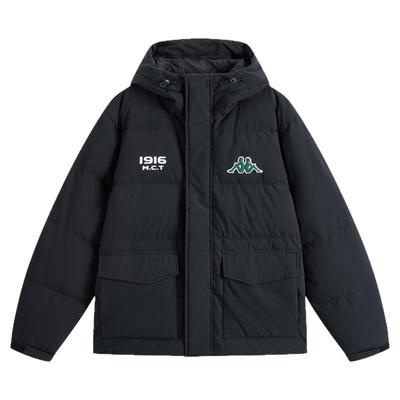 卡帕情侣款户外保暖连帽羽绒服