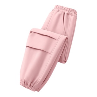 棉致女童裤子加绒加厚2025新款冬季防风一体绒女大童绒裤儿童长裤