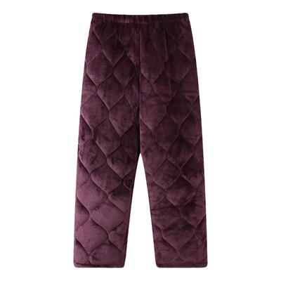 浪莎冬季女士法兰绒夹棉保暖睡裤