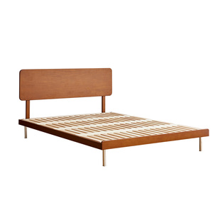 出乎家具中古风床实木黄杨木单人小户型卧室复古家用次卧床1米5