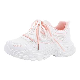 回力女鞋运动鞋樱花2025新款夏季鞋子透气爆款ins厚底跑步老爹鞋