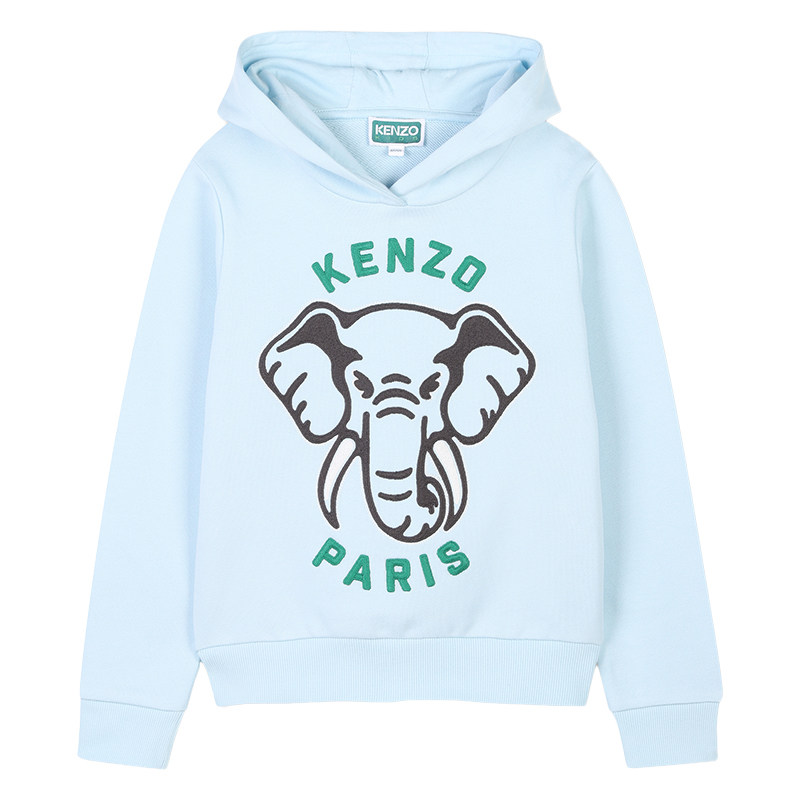 【2025春夏新品】KENZO KIDS童装儿童大象图案休闲连帽卫衣K61127