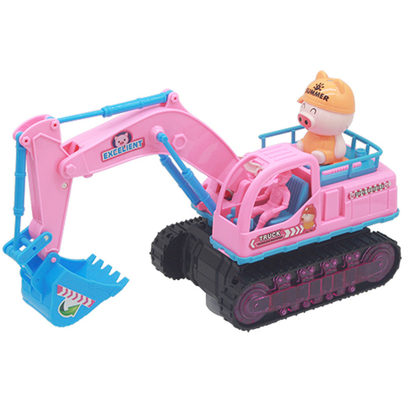 音乐灯光小猪儿童玩具电动车