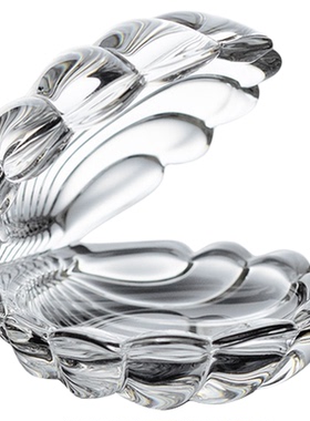 法式轻奢贝壳水晶碟首饰收纳盘